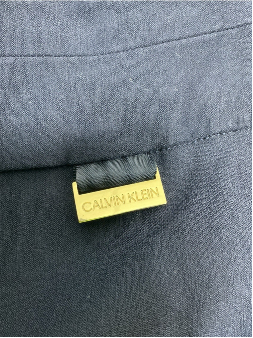 Womans NWT Calvin Klein Dress Pants XL Navy Pullon Elastic Waist - Picture 3 of 8